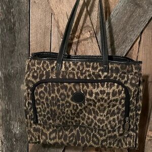 Leopard print laptop bag
